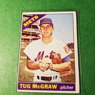 1966 - TOPPS BASEBALL CARD NO. 124 -  TUG McGRAW - METS