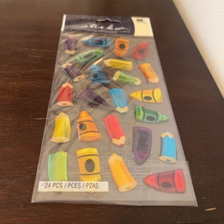 Sticko dimensional crayon stickers