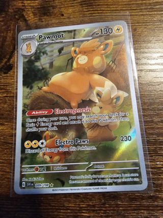 Pokemon Pawmot secret rare 209/198