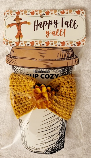 CROCHET TWISTED COFFEE COZY**HALLOWEEN/FALL