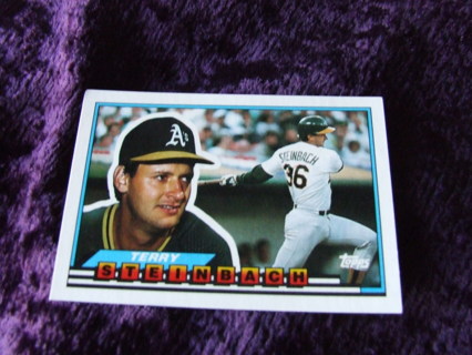 1989 Terry Steinbach Oakland A's AthleticsTopps Big Card #80