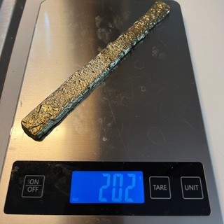 202 Grams Scrap Gold Bar For Gold Recovery Melted Different Computer Coins Pins