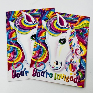 Lisa Frank Unicorn Invitations Invites 