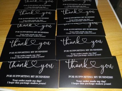 Thank you cards 10 pc no refunds I send all regular mail win 2 or more get bonus