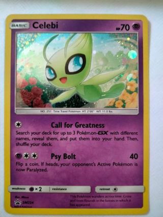 Celebi sm224 rare holo promo pokemon