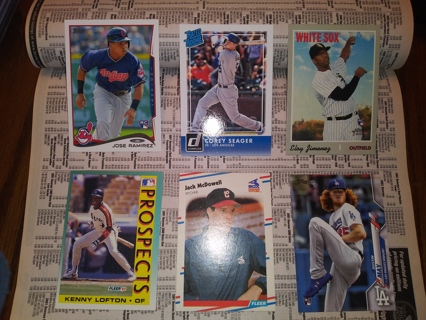 Six Card Baseball Rookie Lot