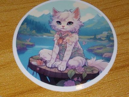 Cat Cute new one vinyl sticker no refunds regular mail only Very nice