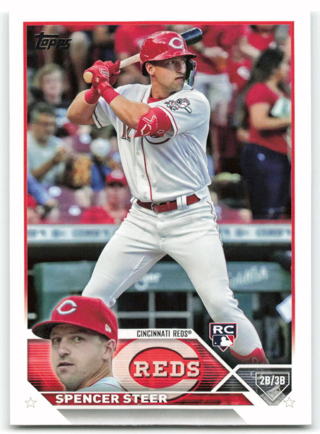 2023 Topps Series 2 Spencer Steer #489 Cincinnati Reds Rookie Card