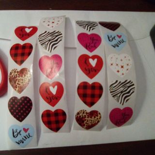 20 PC Mixed Heart Valentine's Sticker Read description before bidding