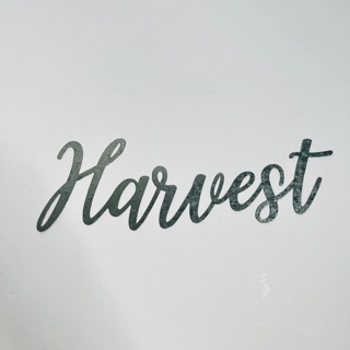 Harvest Silver Metal Word Text for Sign