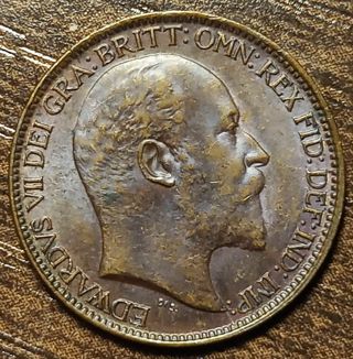 1902 British Farthing Beautiful Full bold date!