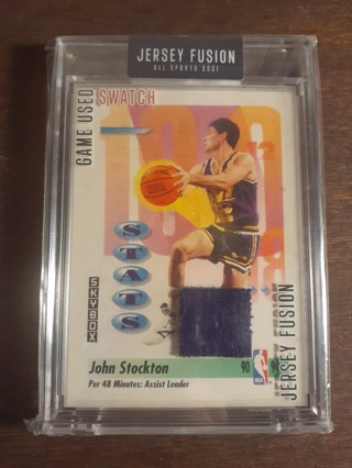 JOHN STOCKTON 2021 Jersey Fusion Game Used Swatch 