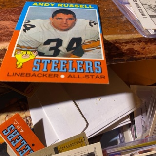 1971 topps Andy Russell football card 