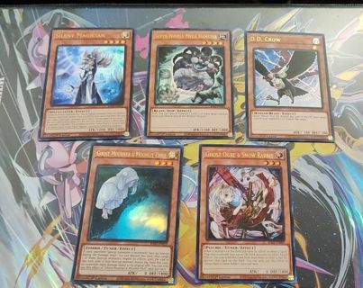 5 Mint Condition Ultra Rare Holo Yugioh cards