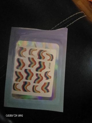 Rainbow nail sheet