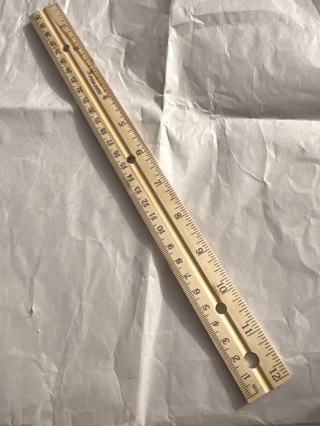 BN 12” Wooden Ruler. For Art Projects, Class, Home, Work, GIN for TWO!!