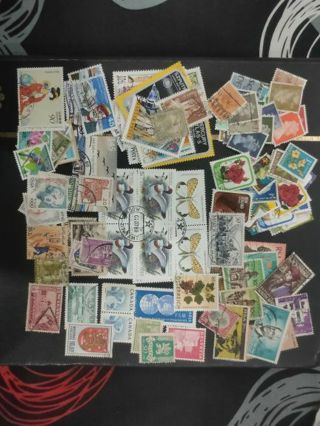 124 mixed countries stamps.