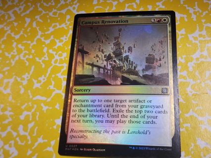 Magic the gathering mtg Campus Renovation foil card March of the Machine Aftermath