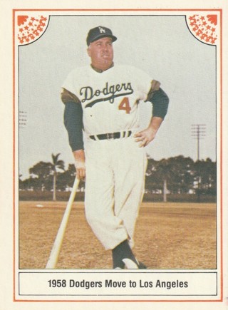 1983 ASA Baseball Card #10 of 12 Duke Snider Lifetime Records Series 8