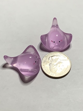 STINGRAYS~#1~PURPLE~SET OF 2~GLOW IN THE DARK~FREE SHIPPING!