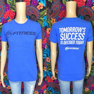 MEN'S 24-HOUR FITNESS SHIRT MOTIVATION TOP SIZE SMALL FREE SHIPPING