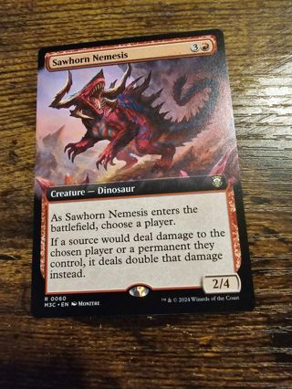 Magic the gathering mtg Sawhorn Nemesis borderless rare card Modern Horizons 3