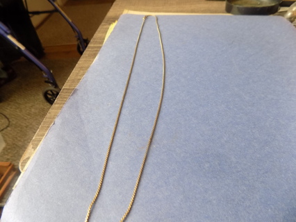 Silvertone flat braided fine chain necklace