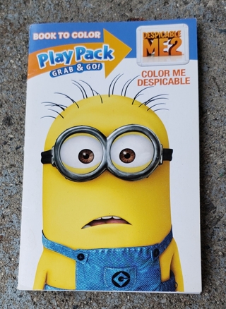 MINIONS DESPICABLE ME 2 SMALL COLORING BOOK WITH STICKERS USE YOUR OWN CRAYONS STYLE 2