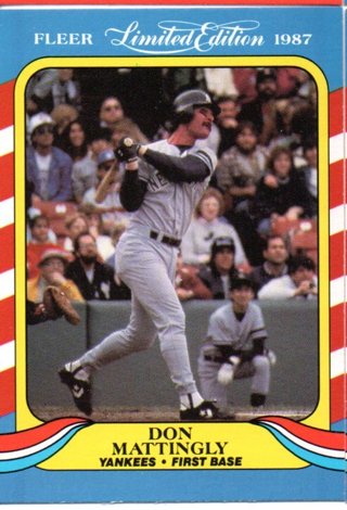 1987 Fleer Don Mattingly Limited Edition