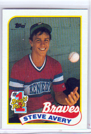 Steve Avery, 1989 Topps 1st Draft Pick ROOKIE Card #784, Braves, (EL)