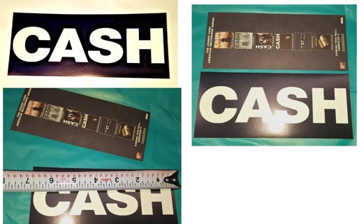 Rare JOHNNY CASH Promo Tour BUMPER STICKER 6"