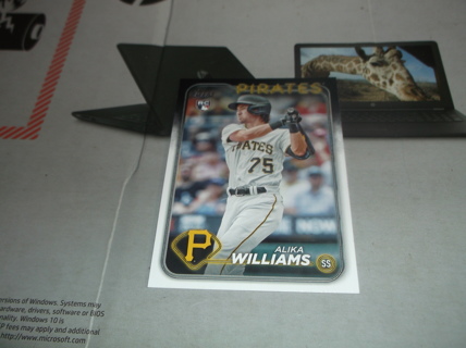 2024 Topps Series 1   Alika Williams   rookie  card  #  265   Pittsburgh Pirates