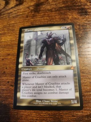 Magic the gathering mtg Master of Cruelties retro frame Ravnica remastered rare card