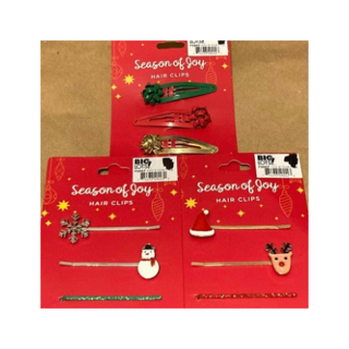 Holiday Hair Clips & Hair Pins (Set of 9)