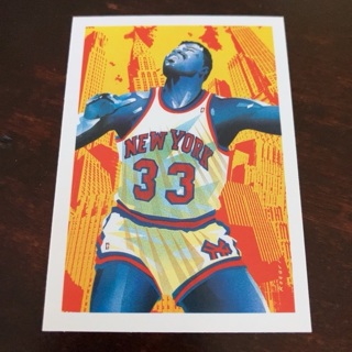 1990-91 NBA Hoops - [Base] #372 Art Card Team Checklist - Patrick Ewing