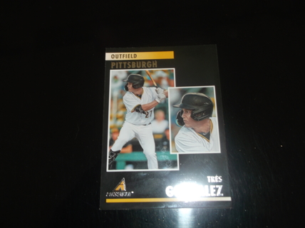 2023 Panini Chronicles Pinnacle  Tres Gonzalez   card   # 13    Pittsburgh Pirates