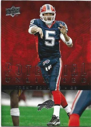 2008 UPPER DECK TRENT EDWARDS POTENTIAL UNLIMITED INSERT CARD