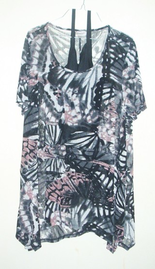 (L) New - 2 pc Butterfly Tunic