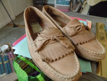 Made in Brazil J. Murphy Brown leather fringed loafers Size 9  1/2