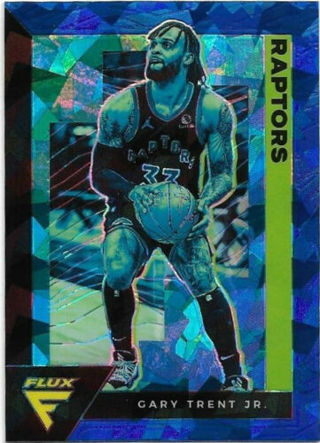 2020-21 FLUX GARY TRENT JR. BLUE CRACKED ICE PRIZM REFRACTOR CARD