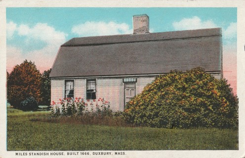 Vintage Unused Postcard: c: Myles Standish House, Duxbury, MA