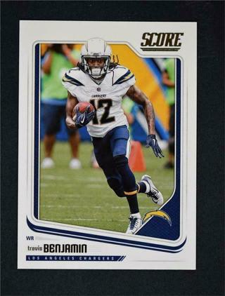 2018 Score Base #184 Travis Benjamin - Los Angeles Chargers Football Card