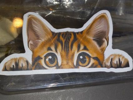 Cat New Cute 1⃣ vinyl sticker no refunds regular mail only Very nice quality!