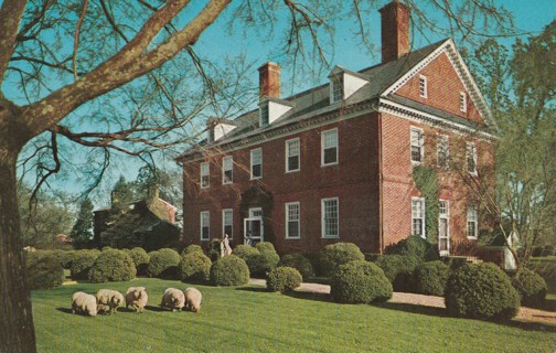 Vintage Unused Postcard: GIN: Berkeley Plantation, Williamsburg, VA