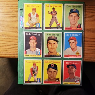 9 - LOT 1958 TOPPS - LOW TO MID GRADE - BASEBALL CARDS