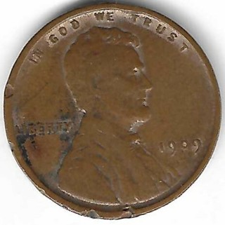 1909 Lincoln Wheat Penny 1st Year Philadelphia Mint