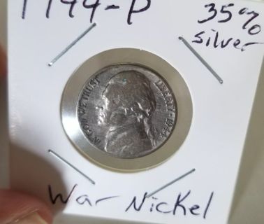 1944-P WAR Nickel 35% Silver