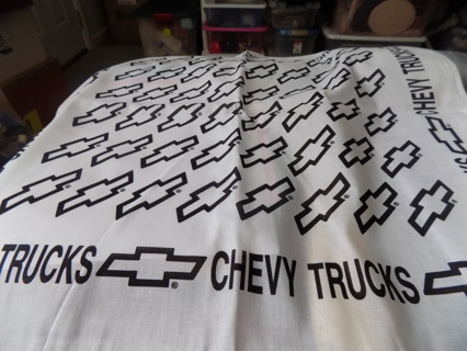 21 inch square white Chevy Truck bandana # 7