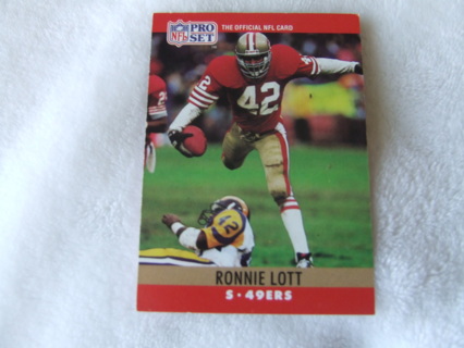 1990 Ronnie Lott San Francisco 49ers Pro Set Card #291