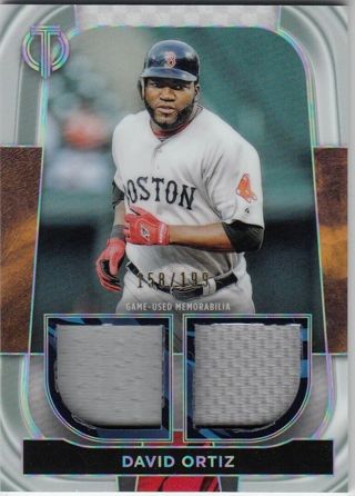 DAVID ORTIZ /199 RED SOX GAME USED JERSEY PATCH 2022 TOPPS TRIBUTE MEMORABILIA